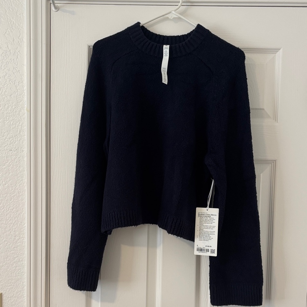 Lululemon Athletica Navy Crew Neck Sweater
